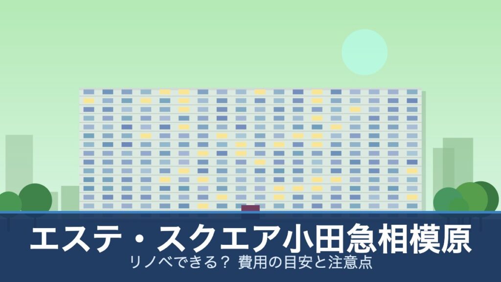 エステ・スクエア小田急相模原の外観イメージ(リノベできる？ 費用の目安と注意点)